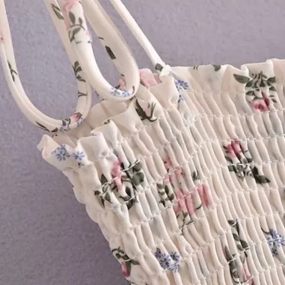 Floral Smocked Spaghetti Strap Midi Dress - Picture 7 of 16